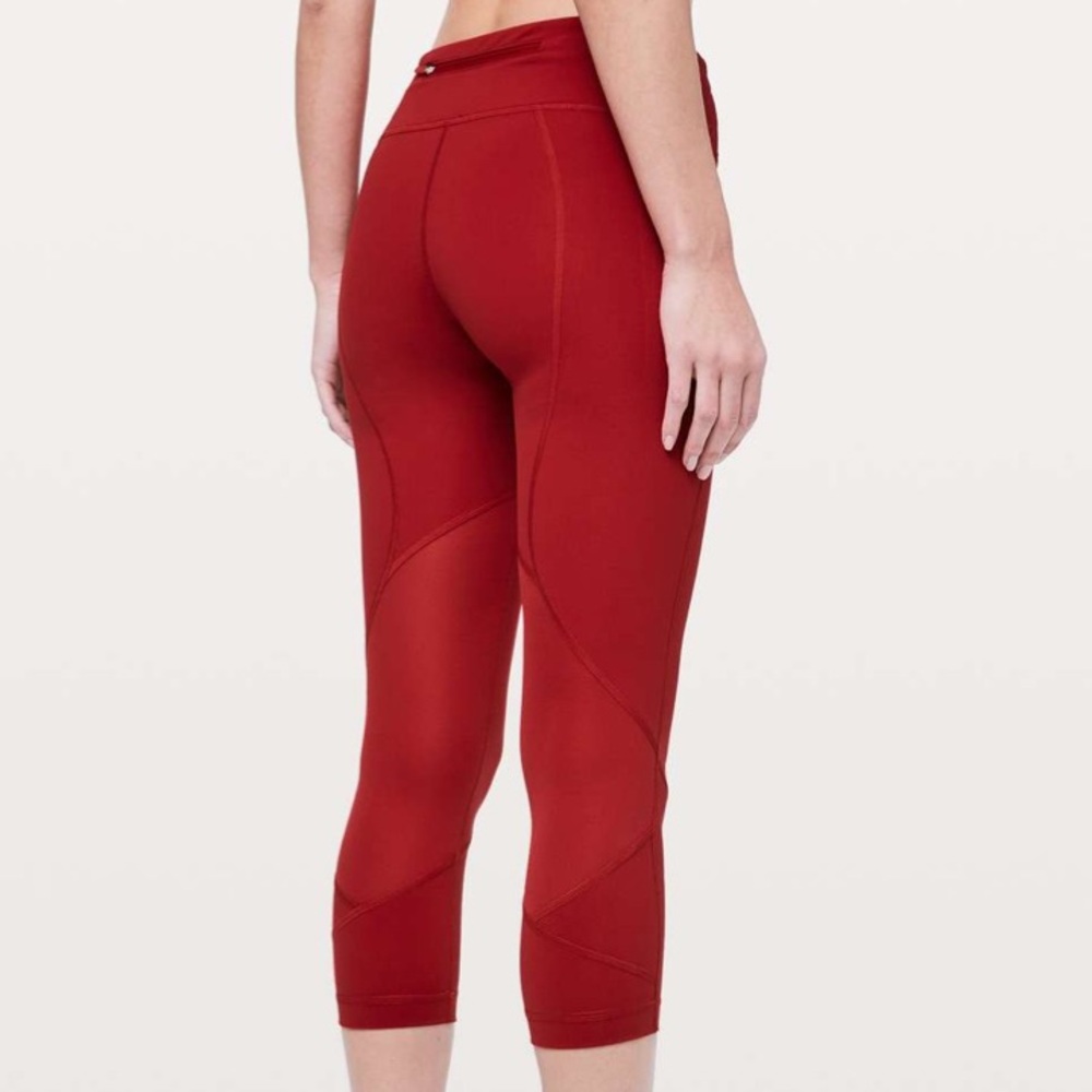 Lululemon Pace Rival Crop *22" Dark Red